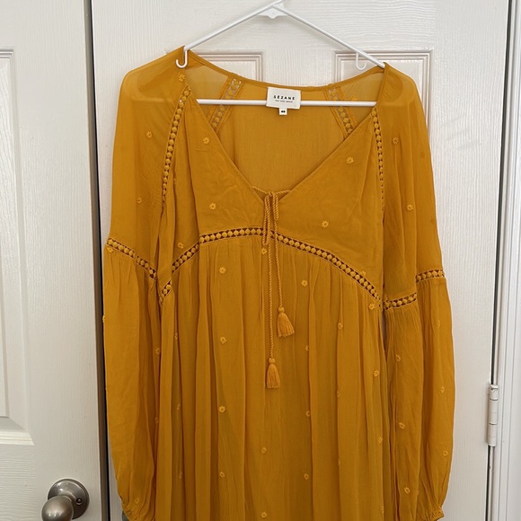 Sézane alana dress size 40 color saffron - Picture 6 of 10